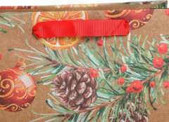 Пакет крафтовый «Новогодние шарики» - Фото 2