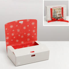 Коробка подарочная двухсторонняя «Новогоднее окно» - Фото 1