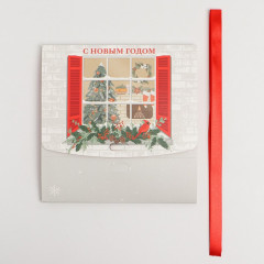 Коробка подарочная двухсторонняя «Новогоднее окно» - Фото 5