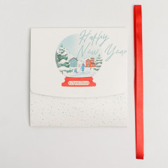 Коробка подарочная двухсторонняя «Шар со снегом» - Фото 5