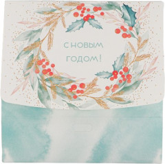 Коробка складная подарочная «Новогодний венок» - Фото 4