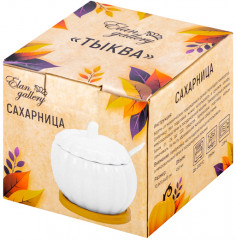 Сахарница с крышкой и ложкой на подставке «Тыква» - Фото 3