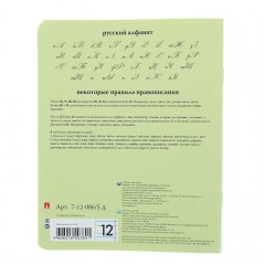 Тетрадь «Народная», 12 листов, узкая линейка, салатовый - Фото 1