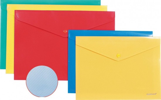 Папка-конверт А4 «Envelope folder», на кнопке, цвет красный