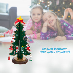 Набор для творчества «Деревянная ёлочка 3D с игрушками» - Фото 5