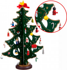 Набор для творчества «Деревянная ёлочка 3D с игрушками» - Фото 1