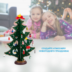 Набор для творчества «Деревянная ёлочка 3D с игрушками» - Фото 5