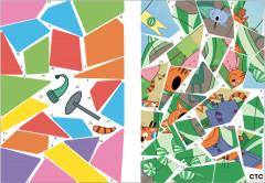 Три кота. В парке отдыха. Рисуем наклейками по номерам - Фото 3