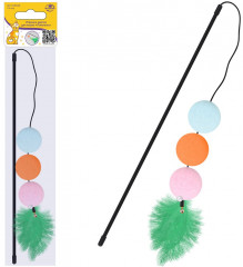 Игрушка-удочка для кошек «Помпоны» - Фото 1
