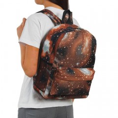 Рюкзак молодёжный «Космос», коричневый - Фото 3