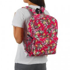 Рюкзак молодёжный «Цветы», малиновый - Фото 3