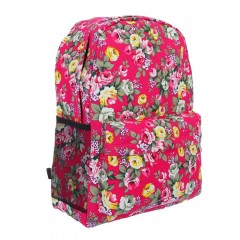 Рюкзак молодёжный «Цветы», малиновый - Фото 2