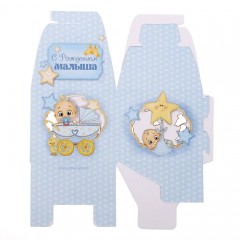 Коробка складная бонбоньерка «С Рождением малыша» - Фото 1