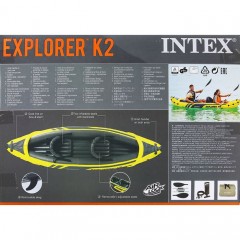 Лодка «EXPLORER K2», двухместная, с веслами 213 см, насос ручной - Фото 3