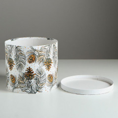 Коробка подарочная круглая «С Новым годом!» - Фото 1