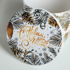 Коробка подарочная круглая «С Новым годом!» - Фото 2