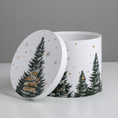 Коробка подарочная круглая «Happy New Year» - Фото 1