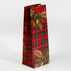 Пакет под бутылку крафтовый «С Новым годом!» - Фото 1