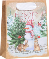 Пакет крафтовый «Заснеженный лес» - Фото 2