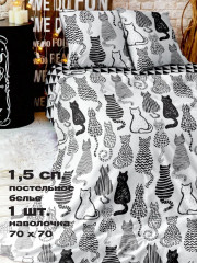 Комплект постельного белья «Graphic cats» - Фото 10