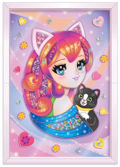 Набор для изготовления картины «Девочка-кошка» - Фото 1