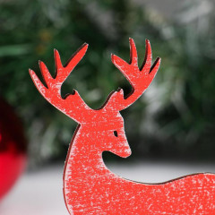 Сувенир деревянный «Новогодний олень» - Фото 1