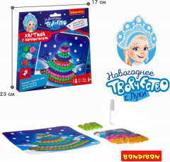 Картина с помпончиками «Ёлочка» - Фото 4