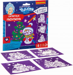 Набор для творчества «Новогодние бархатные раскраски» - Фото 1