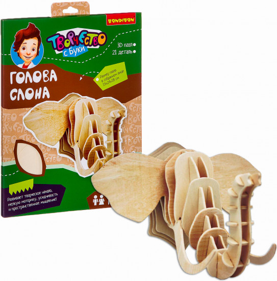 Пазл 3D «Голова слона»