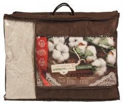 Одеяло «Green line» классическое (1,5-спальное, хлопковое волокно, 140х205 см) - Фото 1