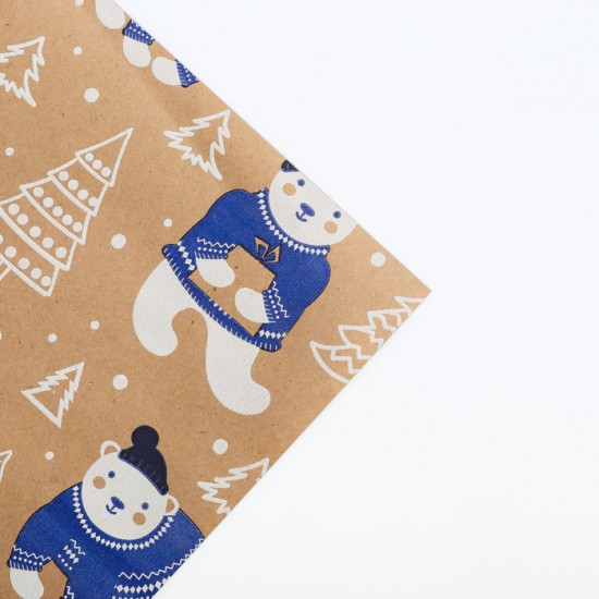 Бумага упаковочная «Полярные мишки»