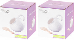 Набор банок для соли с деревянной ложкой «Белые розы» - Фото 2