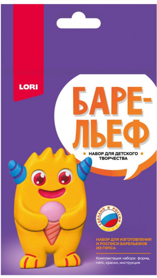Барельеф из гипса «Весёлый сластёна»