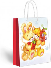 Пакет подарочный «Зайка с Тигренком» - Фото 1