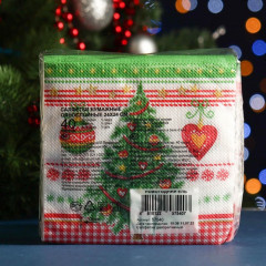 Салфетки бумажные «Новогодняя ель» - Фото 1