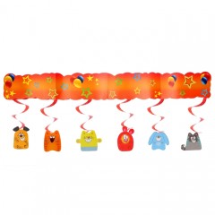 Гирлянда с подвесами на спиралях «С Днем рождения!» - Фото 2