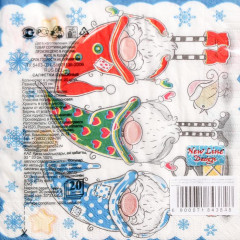 Набор салфеток бумажных «Новогодние гномы» - Фото 1