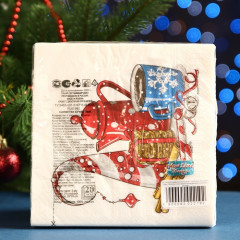 Набор салфеток бумажных «Новогодний кофе» - Фото 1