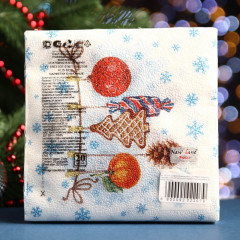 Набор салфеток бумажных «Тесемочка с подарками» - Фото 1