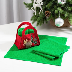 Набор полотенец в корзинке «Новый Год» - Фото 1