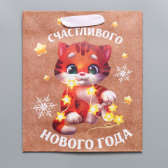 Пакет подарочный «Новогодние огоньки» - Фото 4