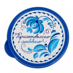 Ланч-бокс круглый «Гжель», 300 мл - Фото 3