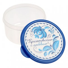 Ланч-бокс круглый «Гжель», 300 мл - Фото 2