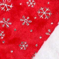 Колпак новогодний «Ворс с серебряными снежинками» - Фото 1