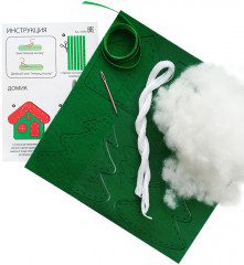 Набор для создания игрушек «Домик, елочка, колокольчик» - Фото 2