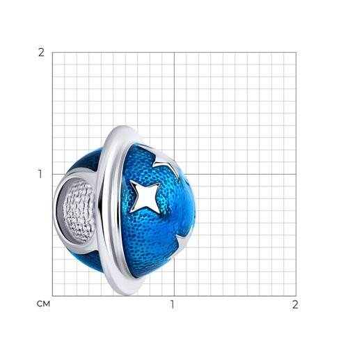 Подвеска-шарм из серебра с эмалью