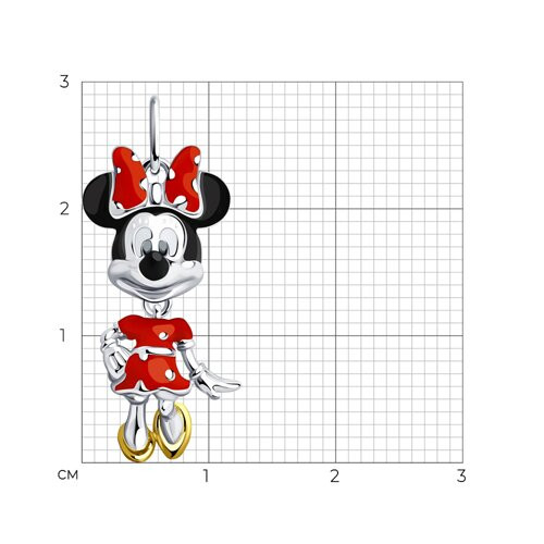 Подвеска из золочёного серебра с эмалью