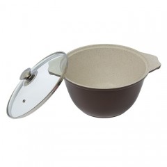 Кастрюля со стеклянной крышкой (4 л), антипригарное покрытие - Фото 3