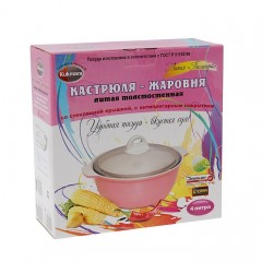 Кастрюля-жаровня (4 л) со стеклянной крышкой - Фото 1