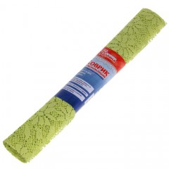 Коврик противоскользящий «Цветы» 45х100 см, цвет зеленый - Фото 2